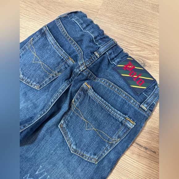 Polo Ralph‎ Lauren Boys Jeans Sullivan Boy’s Sz 10 Slim Denim Patchwork EUC - Picture 3 of 7